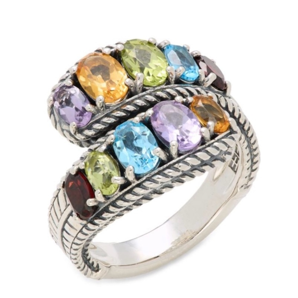 Colorful Effy gemstone Bypass Ring